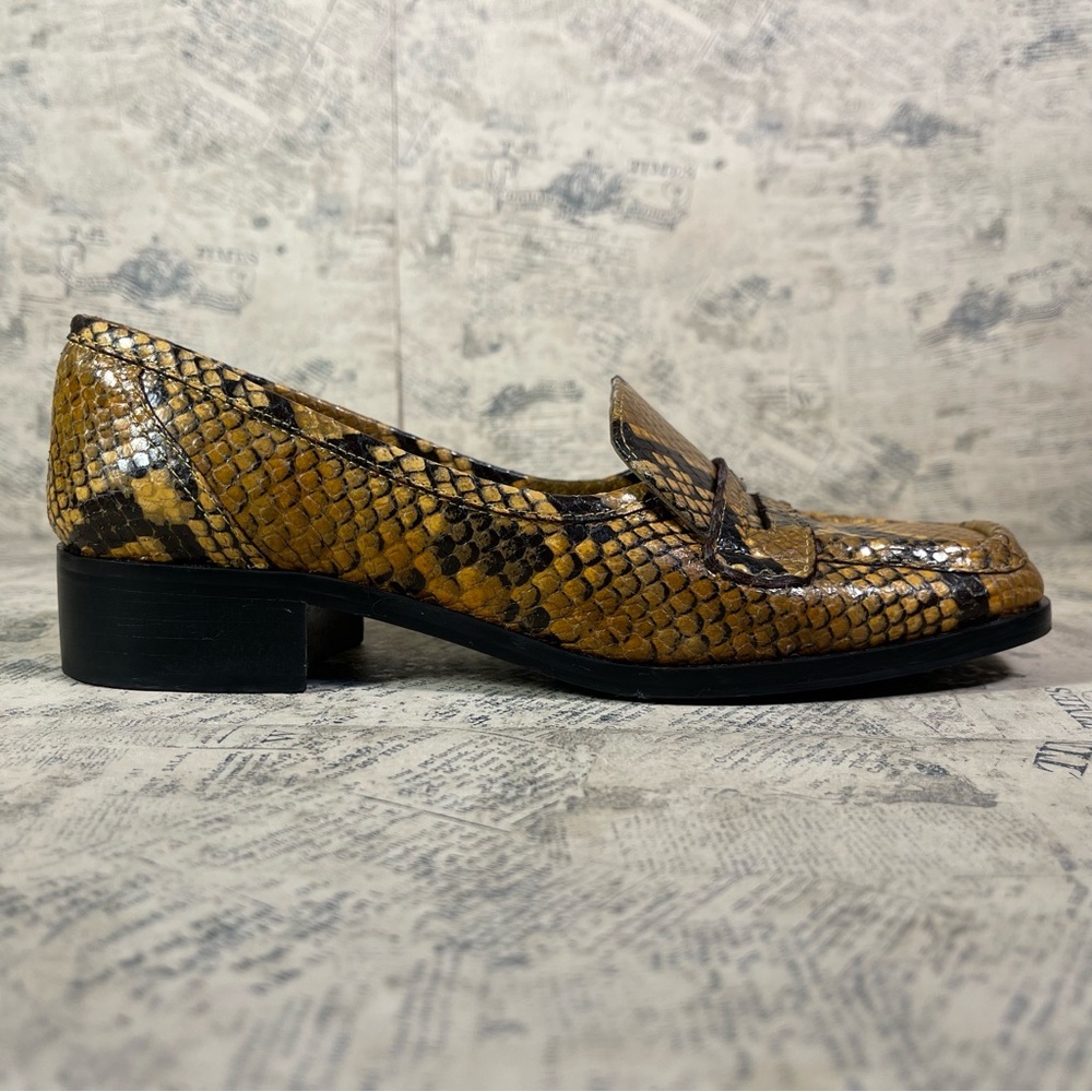 Michele Lopriore Milano python embossed leather loafers